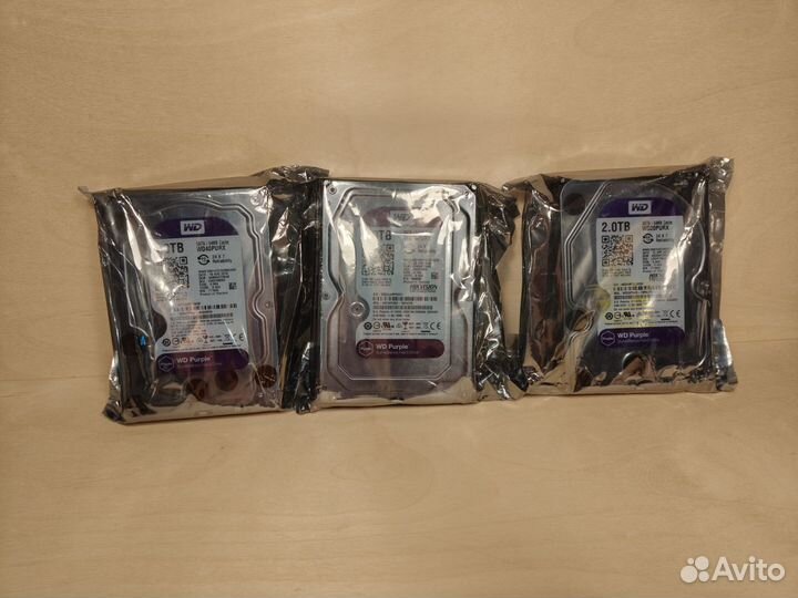 Новые HDD WD purple 1,2,4 tb