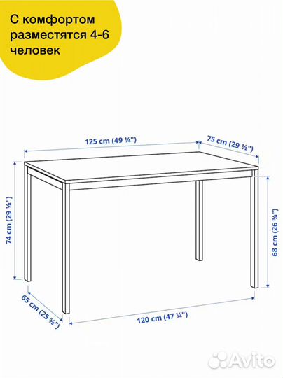 Стол IKEA melltorp белый