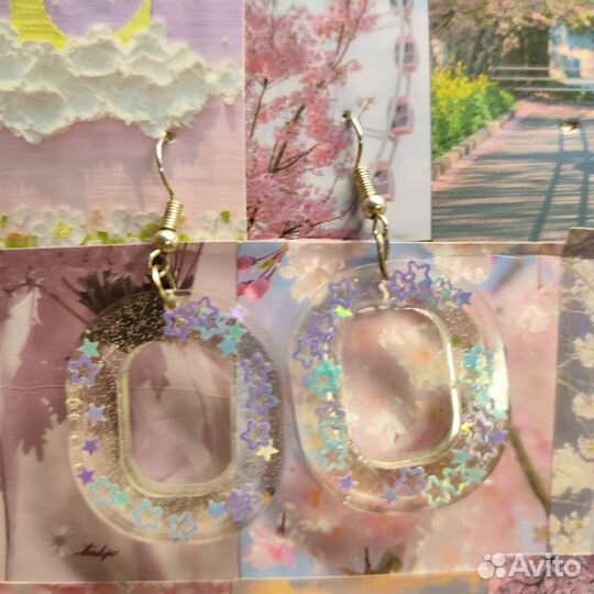 Серьги из эпоксидной смолы