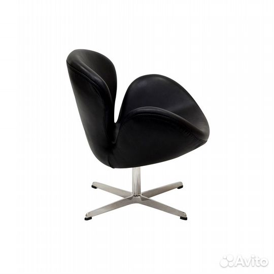 Кресло Arne Jacobsen Style Swan Chair красная/черн