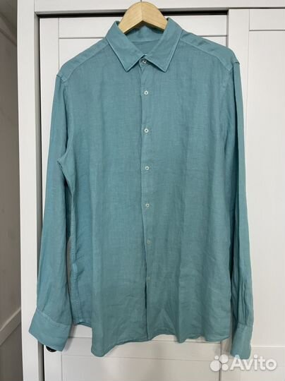 Рубашка мужская из льна massimo dutti