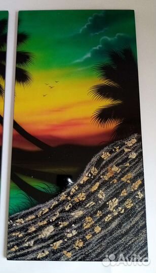 Картина панно из дерева