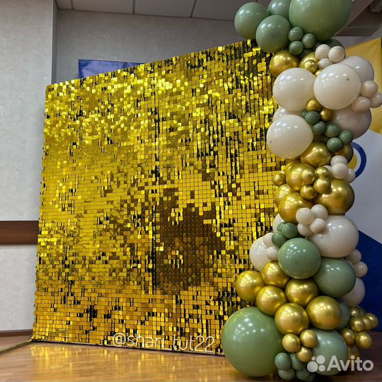 Аренда фотозоны с пайетками