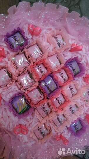 Съедобные сладкие букеты из шоколадных конфет