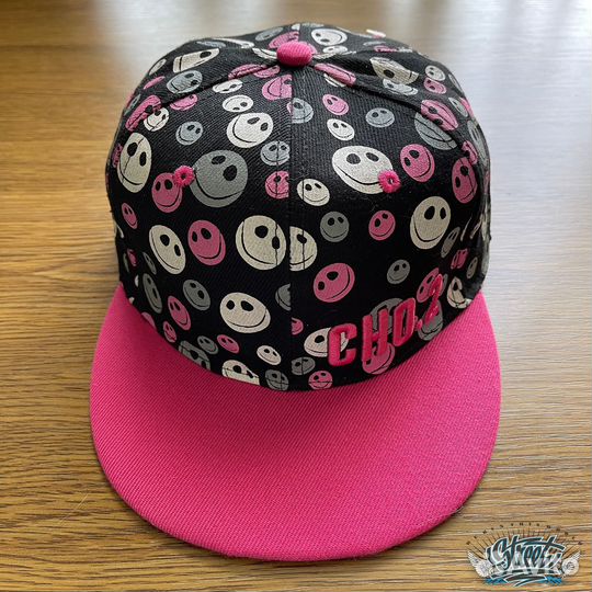 Кепка реперка с плоским козырьком Смайлики хип хоп