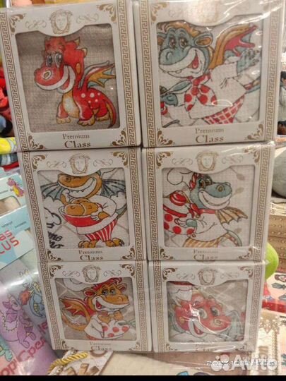 Новогодние полотенца в упаковке