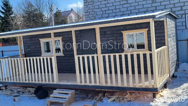 Бытовка деревянная утепленная с электрикой