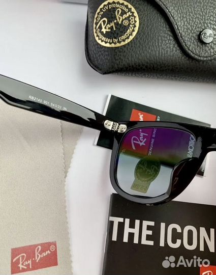 Солнцезащитные очки ray ban wayfarer голубые