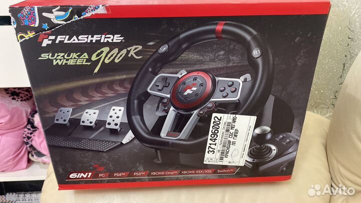 Игровой руль с педалями и коробкой передач