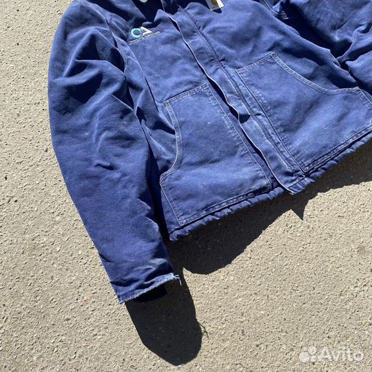 Vintage distressed carhartt denim arctic jacket