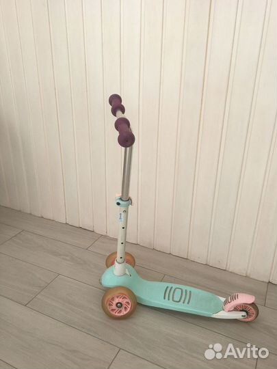 Самокат детский трехколесный светящиеся колеса