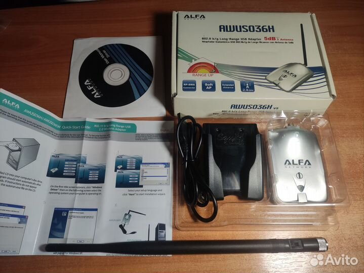 Wi-Fi адаптер USB Alfa Awus036H RTL8187L