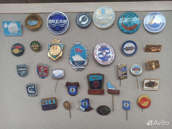 30 значков Рыболовство Траловый флот СССР