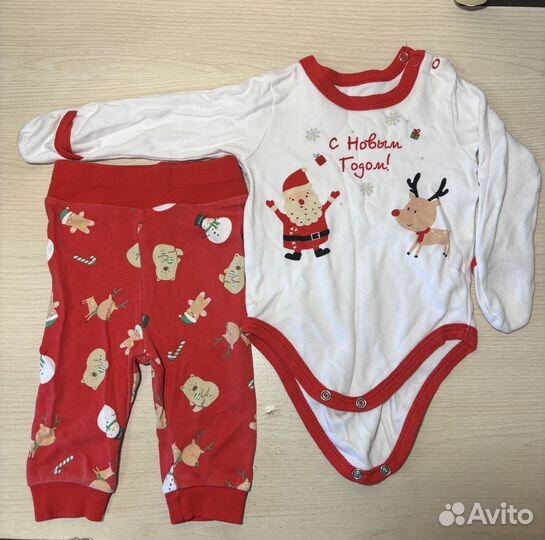 Новогодний комбинезон для малыша 62