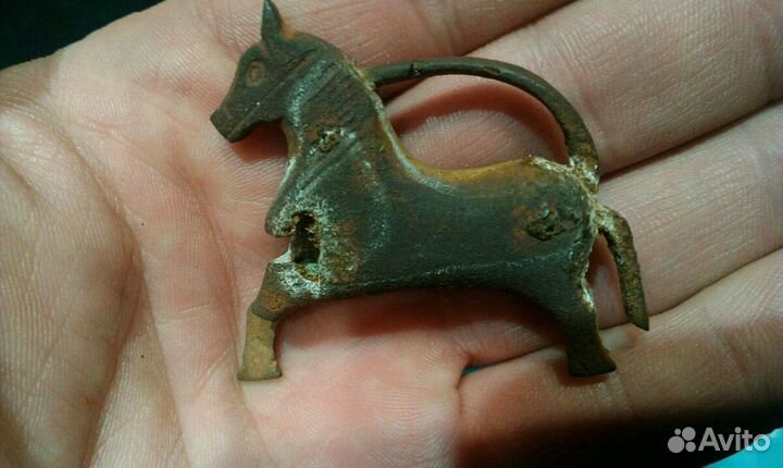 5к Елизаветы,ключ, лошадка,полушка1702г