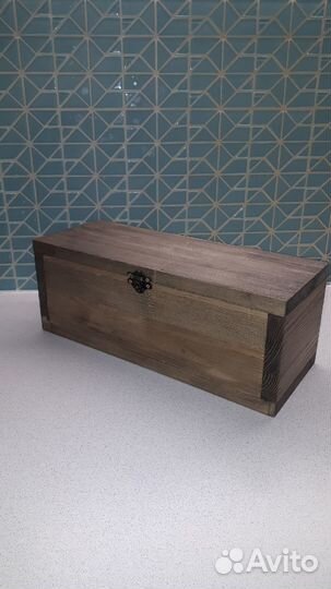 Коробка деревянная подарочная для бутылки