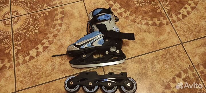 Коньки ролики 2 в 1 раздвижные