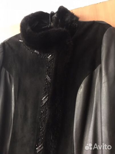 Кожаный плащ 56