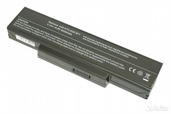 Аккумуляторная батарея для Asus K72 5200mAh