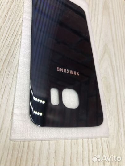 Задняя крышка Samsung G925F (S6 edge) синяя ориг