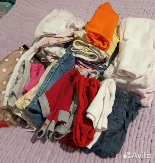 Вещи пакетом на девочку 50-80