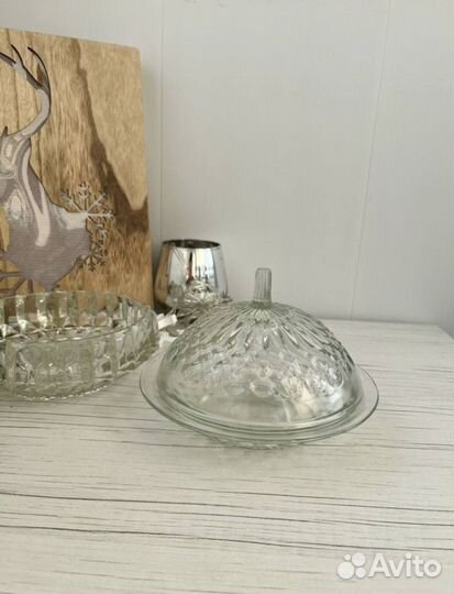 Масленка стекло СССР