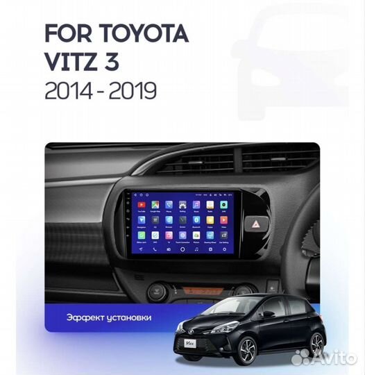 Toyota vitz Yaris android магнитола teyes