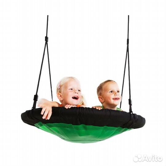 Качели Гнездо диаметр 80см цвет салатовый с чёрным
