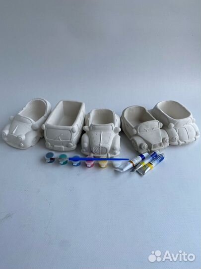 Набор для раскрашивания. Машинки из гипса