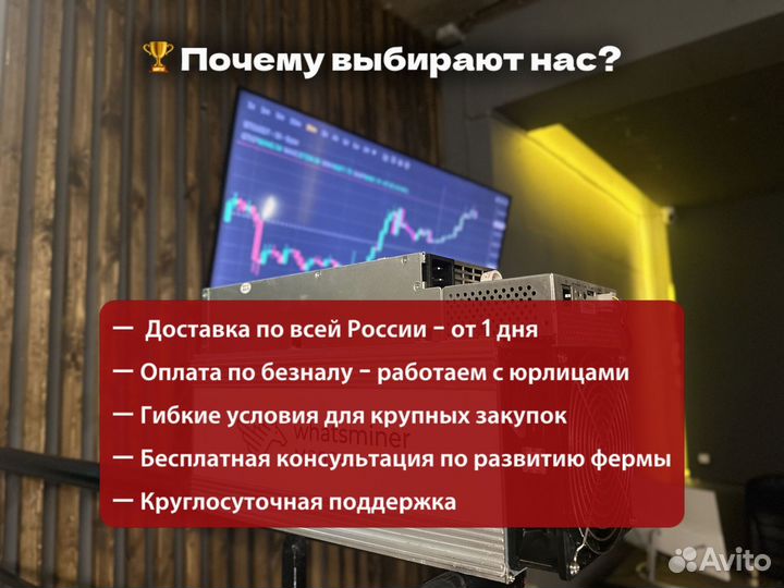 Майнер Whatsminer M30s++ 104th / с гарантией
