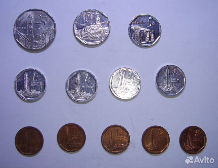 Монеты Кубы 12 штук