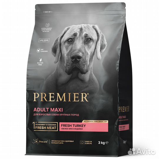 Корм для крупных собак PR Adult Turkey Max 3 кг