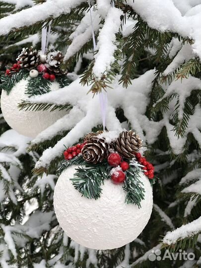 Новогодние игрушки, ёлочные шары ручной работы