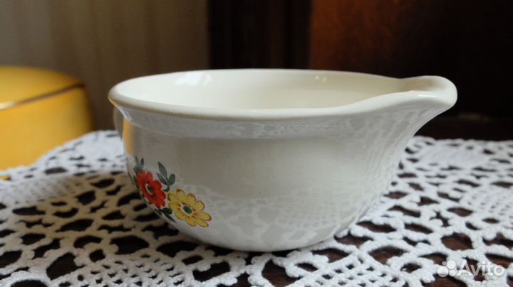 Чашка-соусник зик широкая с цветами СССР
