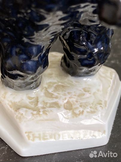 Фарфоровый пудель собака статуэтка Розенталь