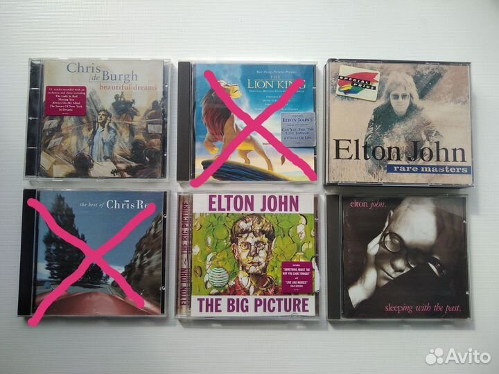 Компакт диски Elton John, Chris Rea, Chris ge Burg