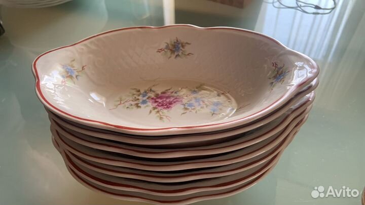Набор салатников 8+1шт фарфор СССР Коростень