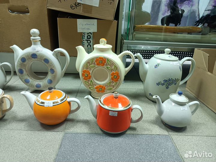Чайник. Фарфор. СССР. 12шт. Разные