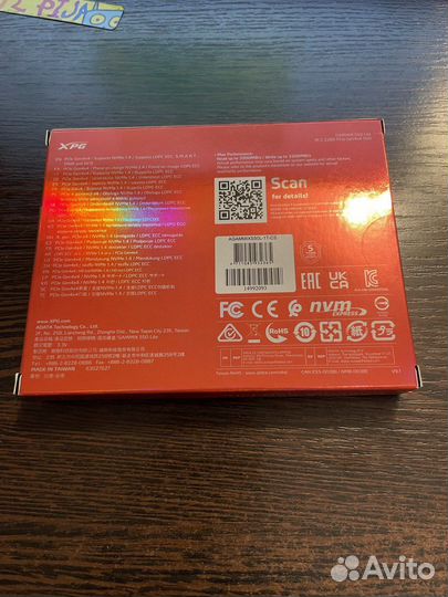 SSD накопитель adata XPG gammix S50 Lite M.2 1TB