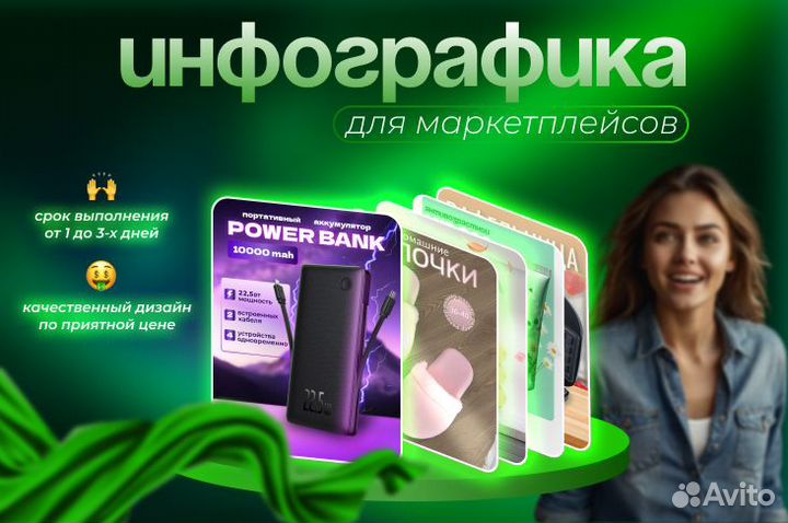 Инфографика для маркетплейсов /дизайн карточки