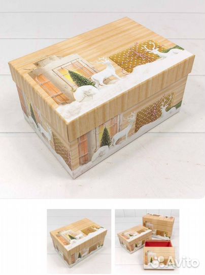 Коробка подарочная новогодняя