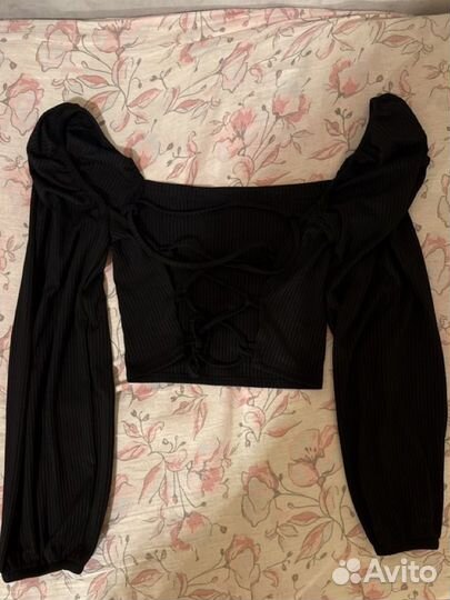 Топ с длинным рукавом на завязках