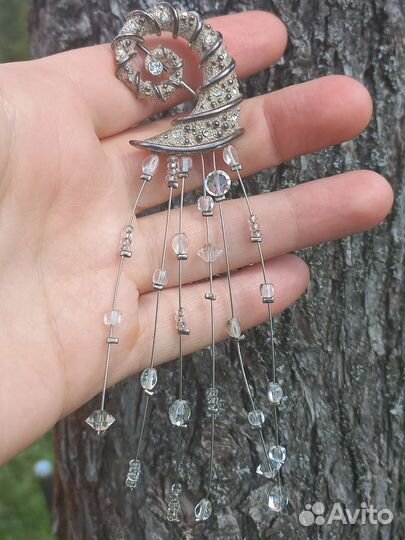 Брошь винтаж, серебряная