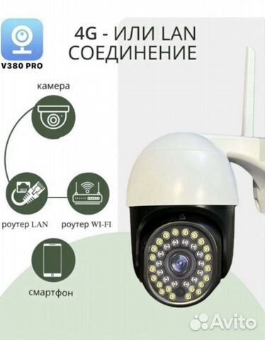 Камера 4G видеонаблюдения уличная 5мп