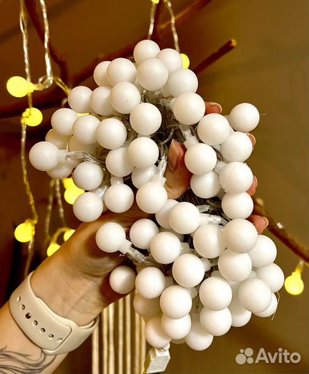 Гирлянда шарики 10м 80 лампочек