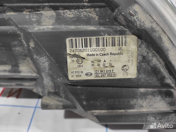Фара левая Skoda Octavia (A5) 1Z1941015F
