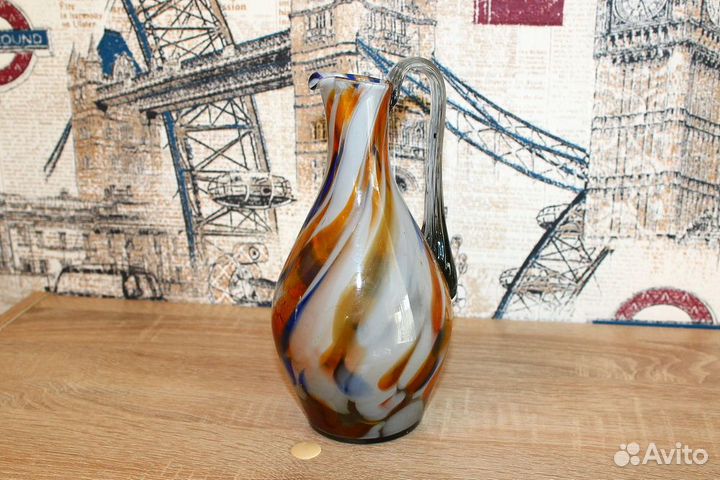 Кувшин и кружка из цветного стекла