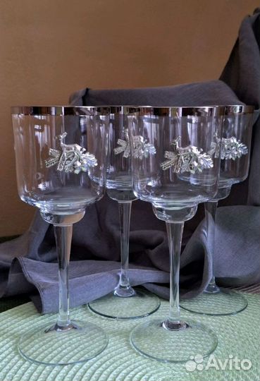 Фужер. Богемской хрусталь. Винтаж