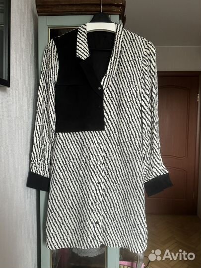 Платье рубашка шелк 42р