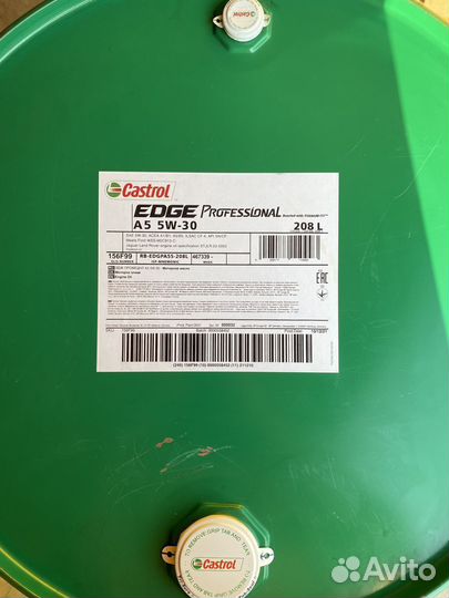 Моторное масло Castrol Edge Prof A5 5W-30 / 208 л